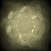 beige colored glass refracting white light