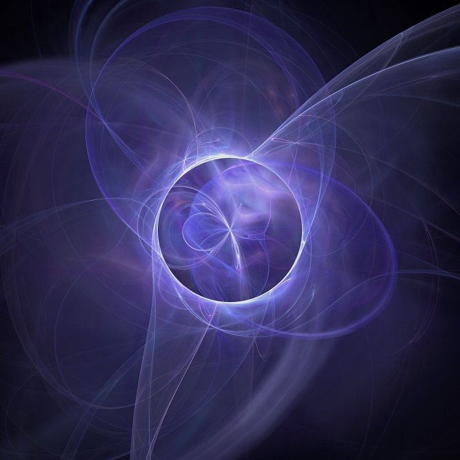 purple glowing orb with electrical waves radiating from the surface